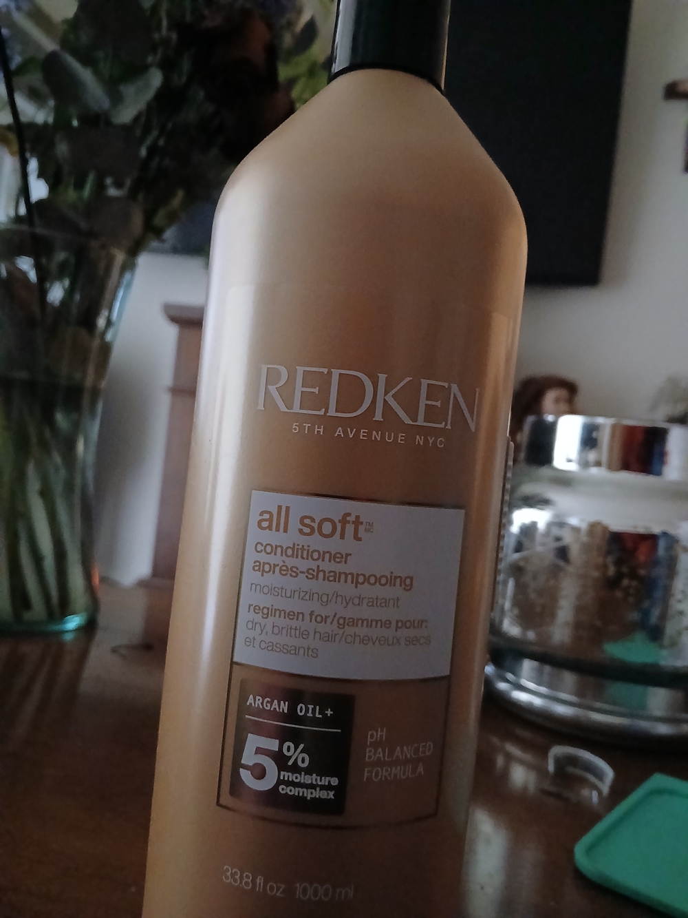 Redken All Soft Conditioner - tan and black bottle